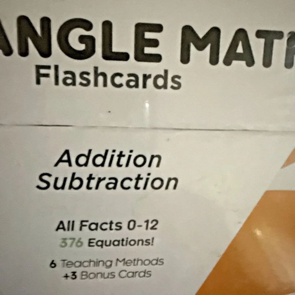 New Sealed Box Think Tank Scholar Triangle Math Flash Cards All Facts 0-12
